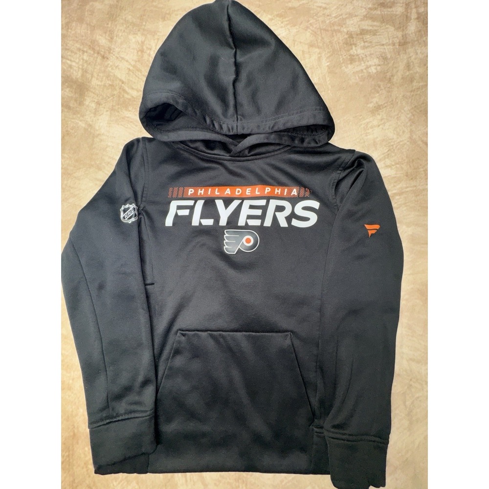 Youth Philadelphia Flyers NHL Black Hoodie Pullover Sweatshirt Small 8 Fanatics